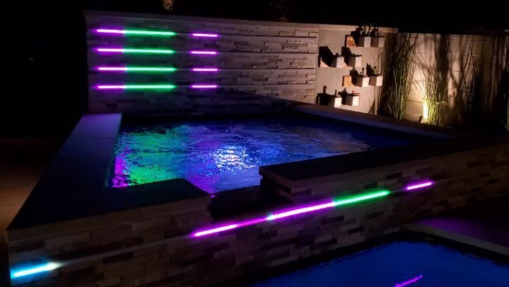 lighting show setup for custom build jacuzzi to be exact my own jacuzzi :)